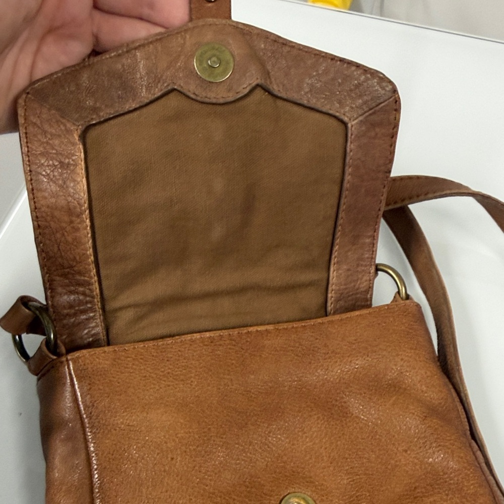 Frye Brown Leather Crossbody Bag with Stud Accents - Picture 6 of 7